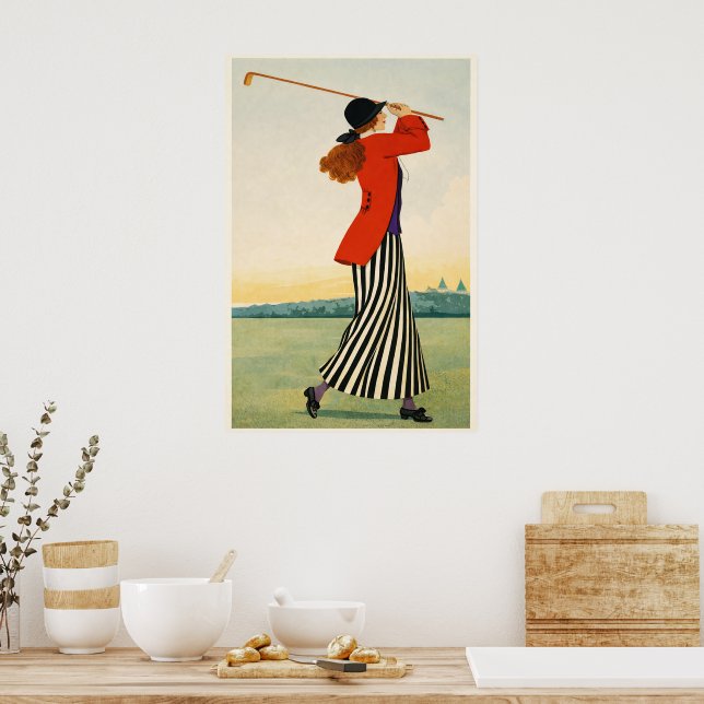 Impresión artística de golf vintage (Cocina)