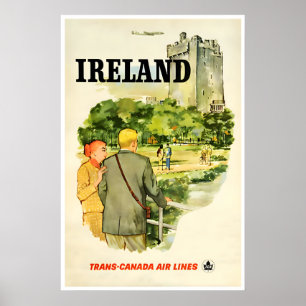 Impresión artística de Irlanda vintage Póster de v