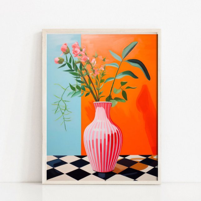 Impresión artística de jarrón de flores, pintura a (Subido por el creador)