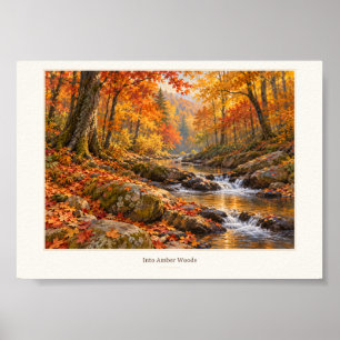 Impresión artística de la corriente de otoño en bo