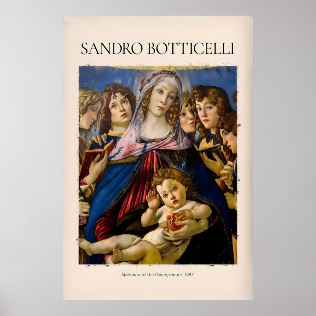 Impresión artística de la Madonna de la Granada de (Frente)