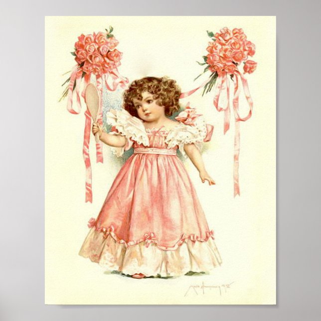 Impresión artística de Maud Humphrey Un Bouquet de (Frente)