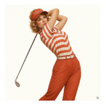 Impresión artística de moda de golf de los 80