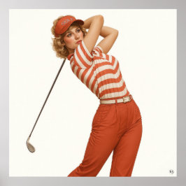 Impresión artística de moda de golf de los 80