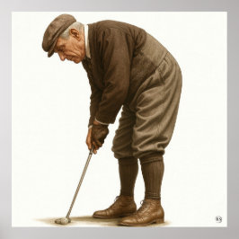 Impresión artística de moda de golf de los años 20