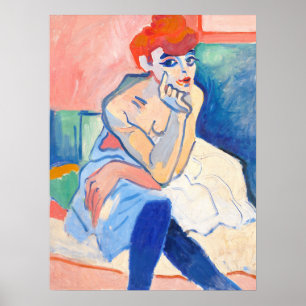 Impresión artística de Mujer en camisón de Andre D