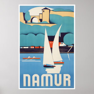 Impresión artística de Namur Bélgica Póster de via