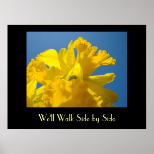 Impresión artística de narcisos de primavera que c