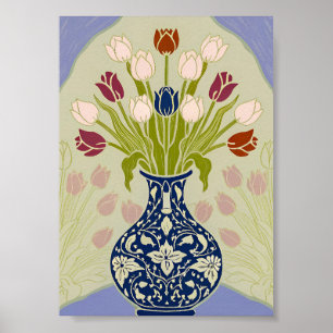 Impresión artística de naturaleza muerta de tulipa