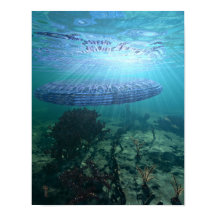 Impresión artística de objetos sumergidos no ident