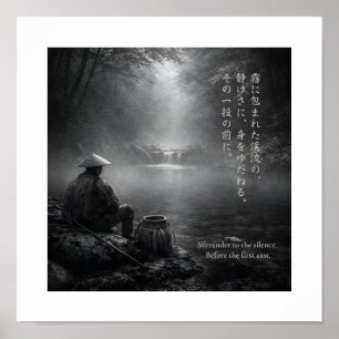 Impresión artística de pesca Tenkara japonesa