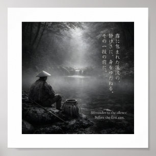Impresión artística de pesca Tenkara japonesa