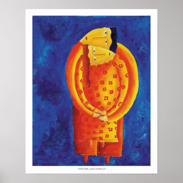 Impresión artística de pintura acrílica contemporá (Frente)