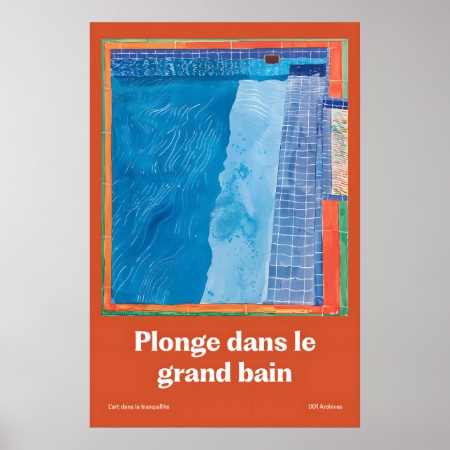 Impresión artística de piscina moderna pared de la (Frente)