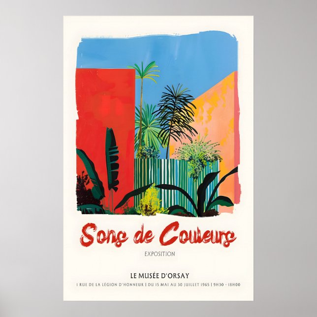 Impresión artística de plantas tropicales 1965 Mus (Frente)