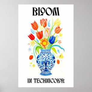 Impresión artística de ramo floral Tulipanes en ja