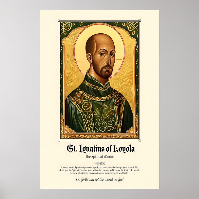 Impresión artística de San Ignacio de Loyola Funda (Frente)