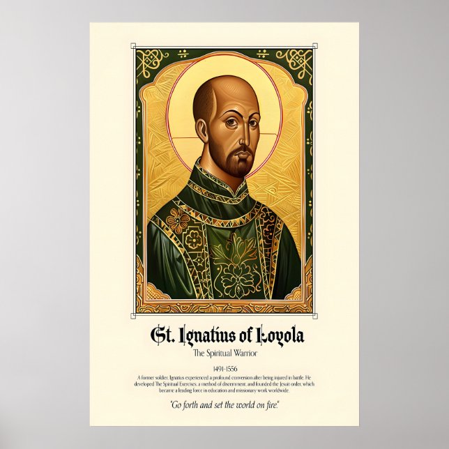 Impresión artística de San Ignacio de Loyola Funda (Frente)