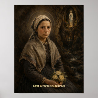 Impresión artística de Santa Bernadette Soubirous