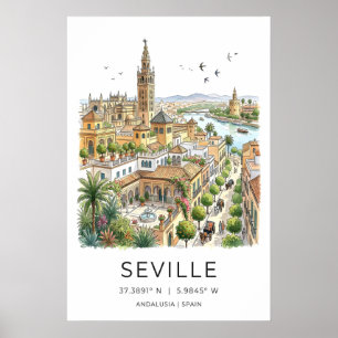 Impresión artística de Sevilla Ilustrada con