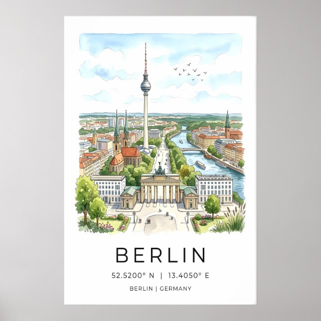 Impresión artística de vistas de Berlín - Panorama (Frente)