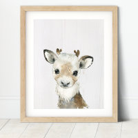 Impresión artística de vivero de renos en el bosqu