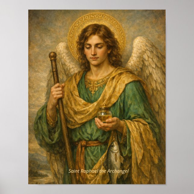 Impresión artística del Arcángel San Rafael (Frente)