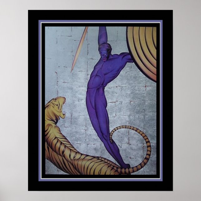 Impresión artística del "guerrero y tigre" por may (Frente)