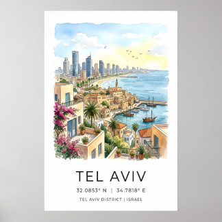 Impresión artística del horizonte de Tel Aviv - Pu