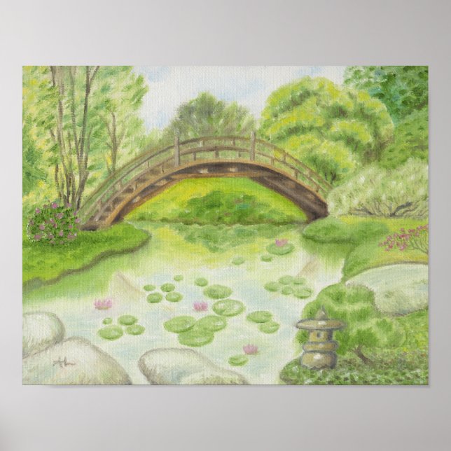 Impresión artística del puente japonés (Frente)