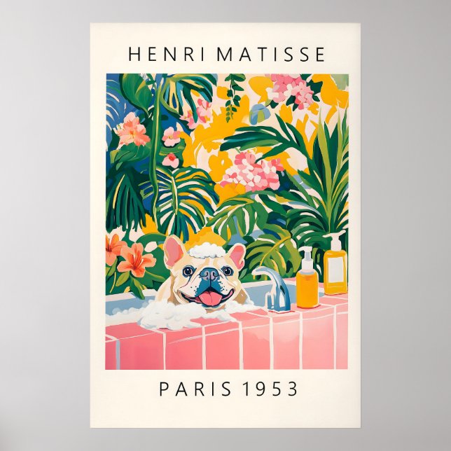 Impresión artística divertida de Matisse de Bulldo (Frente)