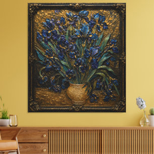 Impresión artística en relieve de Irises de Van Go