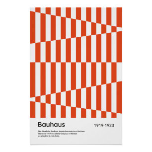 Impresión artística geométrica de franja naranja r