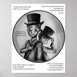 Impresión artística gótica de Dr. Jekyll y Mr. Hyd
