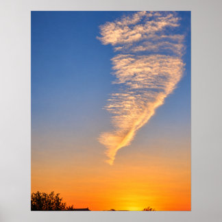 Impresión artística sin marco Sunset Feather Cloud