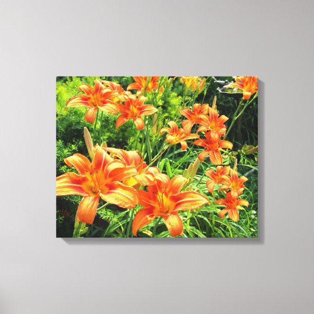 IMPRESIÓN ASIÁTICA DE NARANJA LILY CANVAS (Anverso)