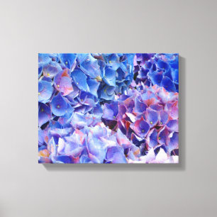 Impresión azul de la foto de las flores de los
