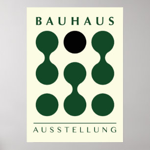 Impresión Bauhaus verde, pared Bauhaus verde impri