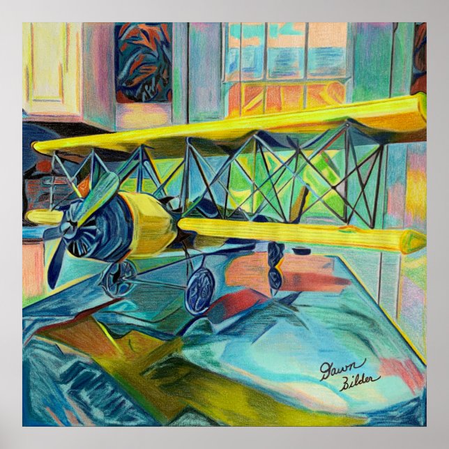 Impresión biplano de personalizado Art Antiguo (Frente)