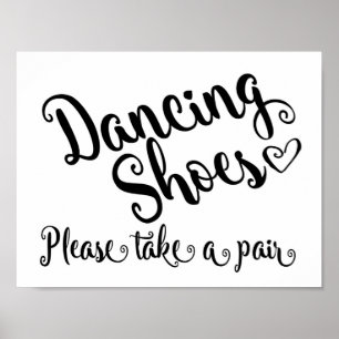 Impresión boda de zapatos de baile