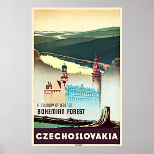 Impresión boscosa de Checoslovaquia