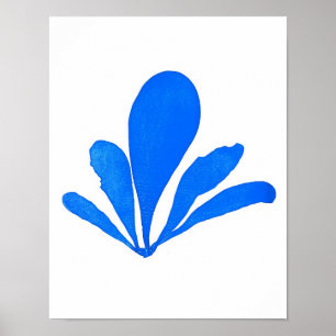 Impresión botánica costera de no. 11 azules de la