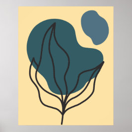 Impresión botánica del Poster Boho Bloom