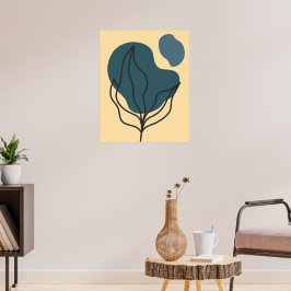 Impresión botánica del Poster Boho Bloom