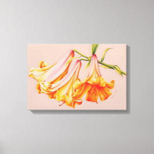 Impresión botánica en lienzo de arte fino "Lilies"