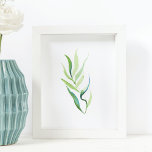 Impresión botánica mínima verde y blanca<br><div class="desc">Con este mínimo de estampado botánico verde y blanco, la decoración de tu casa se ha creado con mi arte acuarela original. Encantador cuando está enmarcado y colgado en la pared de una galería de tu salón, oficina o dormitorio. Se funde perfectamente con el jardín o la costa. También hace...</div>