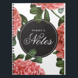 Impresión botánica vintage | Cuaderno<br><div class="desc">Un cuaderno de impresión botánica vintage. Personalice su nombre e información para que su aspecto sea verdaderamente personalizado.</div>
