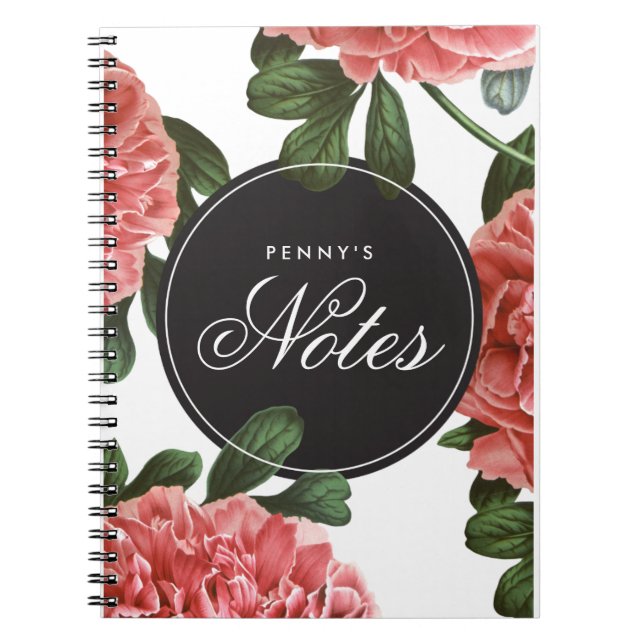 Impresión botánica vintage | Cuaderno (Frente)