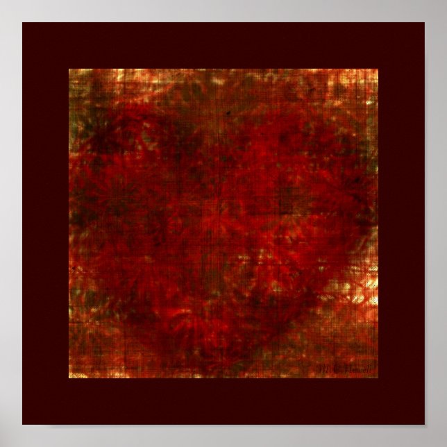 Impresión cardíaca en el torrente (12x12) (Frente)