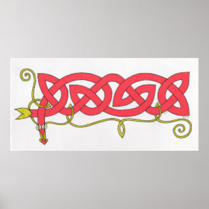 Impresión céltica de la serpiente